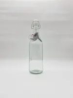 Transparent Glass Water Bottle With Clip - Image 2