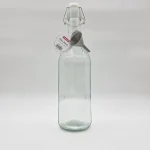 Transparent Glass Water Bottle With Clip