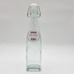 Transparent Glass Water Bottle With Clip