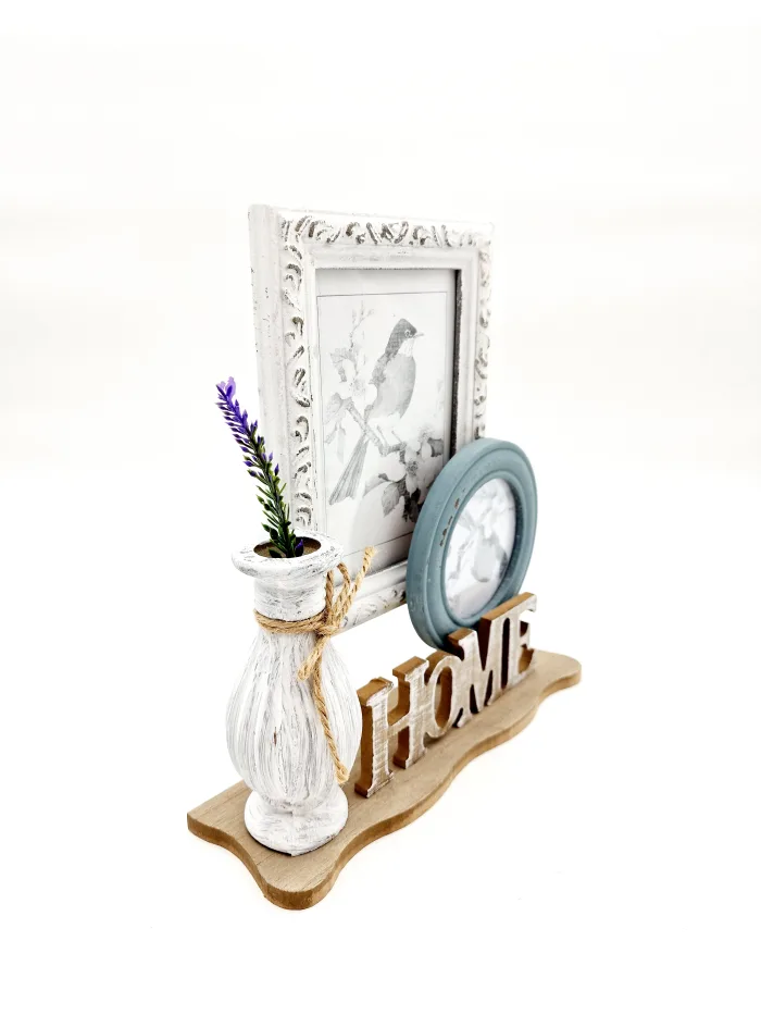 Wooden decoration with photo frame - Image 2