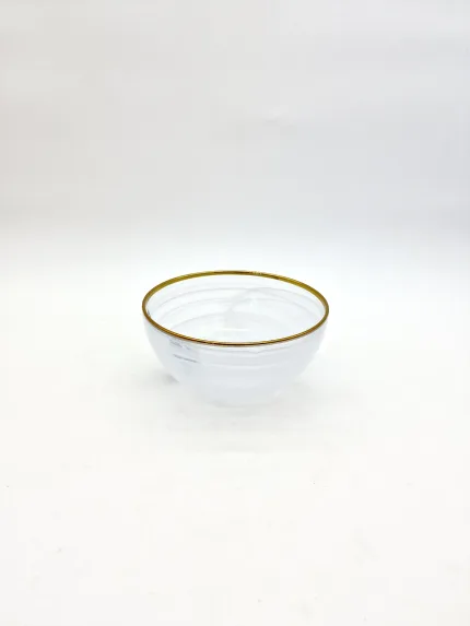 Стъклена купа със златен кант 14см- Danny Home