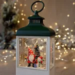 Музикален светещ Коледен фенер- Дядо Коледа / Снежен човек
