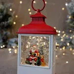 Музикален светещ Коледен фенер- Дядо Коледа