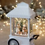 Музикален светещ Коледен фенер - Снежни човечета