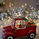 Музикален светещ Коледен фенер - Дядо Коледа