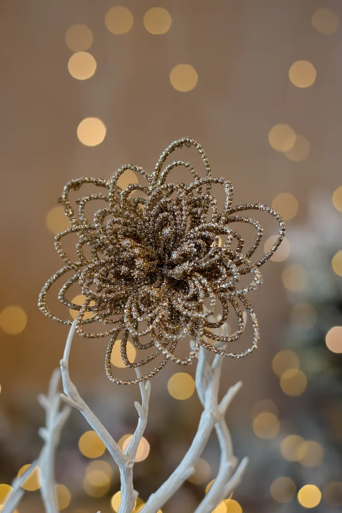 Коледна декорация с щипка - пеперуда/цвете - Image 2