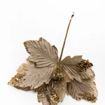 Златна Коледна звезда с щипка