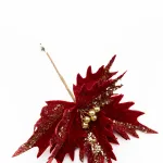 Червена Коледна звезда с щипка