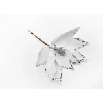 Сребърна Коледна звезда с щипка