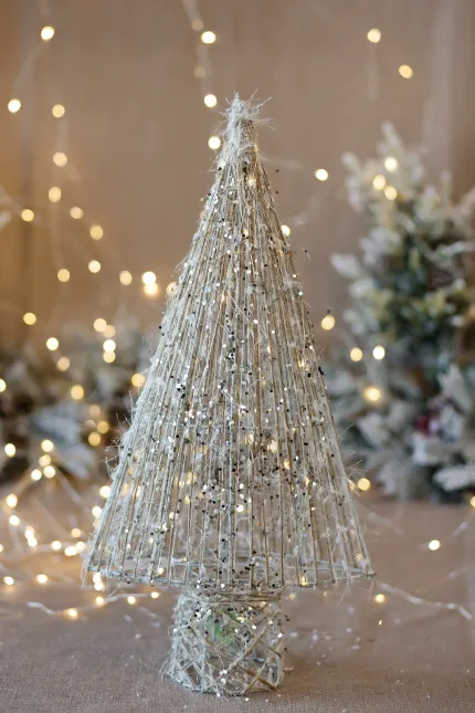 Коледна декоративна светеща елха