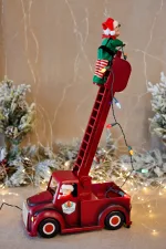 Движеща се музикална декорация - Дядо Коледа с помощник Елф - Image 4