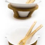 Салатница с приборами