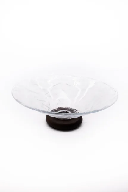Glass salad bowl