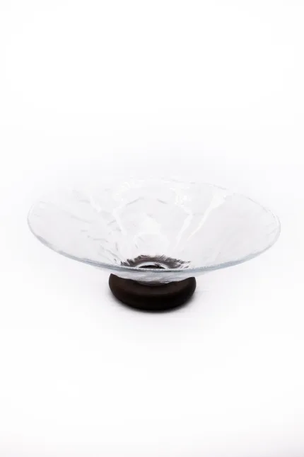 Glass salad bowl