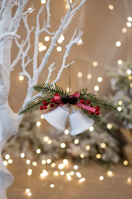 Коледна декорация - звънче 2бр