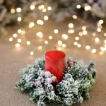 Коледен венец за свещ