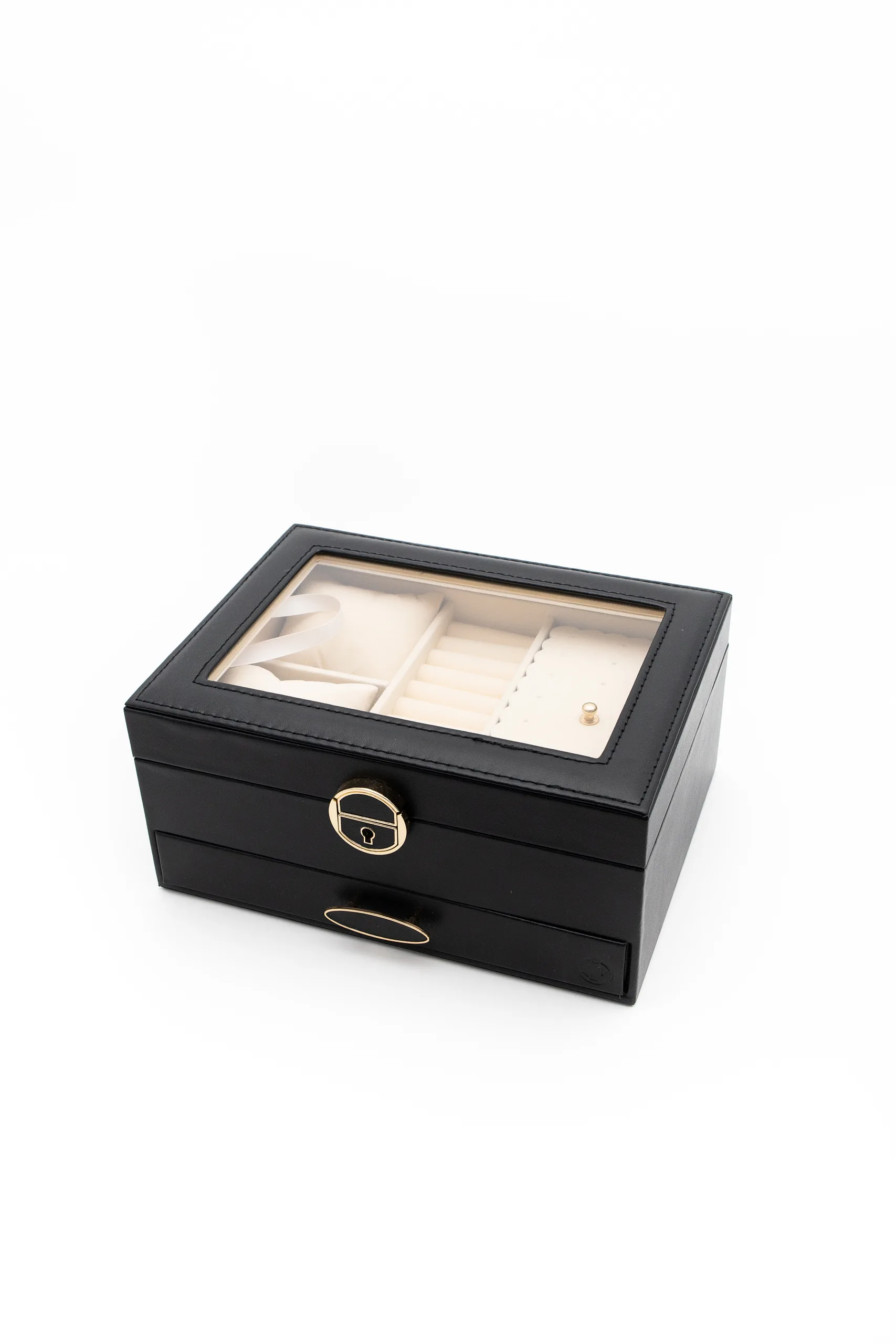 170338-23х17х11-55.50лв-1черн Шкатулки для драгоценностей — изображение 1