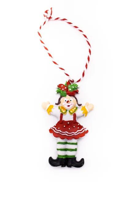 Коледна керамична висулка за елха