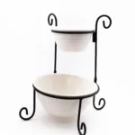 Керамичен поднос за сервиране на две нива