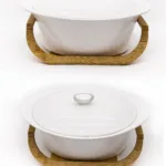 Керамична купа с капак за сервиране