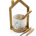 Керамична поставка с прибори