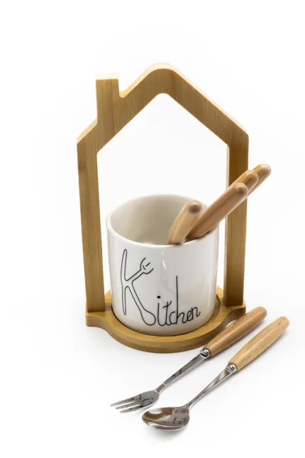 Ceramic cutlery holder