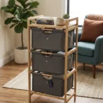 Бамбукова етажерка с три кошници