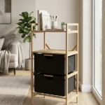 Бамбукова етажерка с две кошници