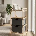 Бамбукова етажерка с две кошници