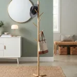 Дървена закачалка за дрехи, 8 куки