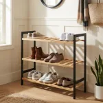 Bamboo shoe rack
