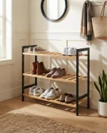 Bamboo shoe rack