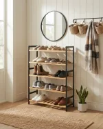 Bamboo shoe rack