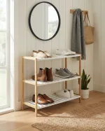 Bamboo shoe rack