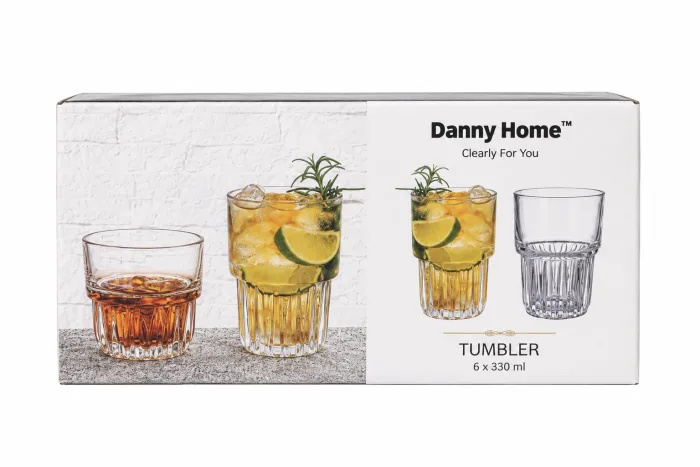 Danny Home Set of 6 Soft Drink Glasses 330ml - Image 2