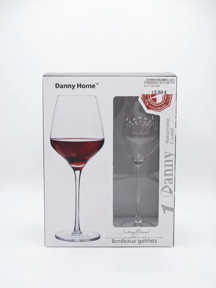 Danny Home Set of 2 Bordeaux Red Wine Glasses 600ml - Image 2